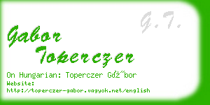 gabor toperczer business card